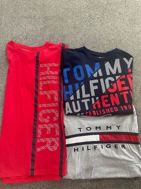 Tommy Hilfiger Kids Red, Navy & Gray Graphic Tee Set